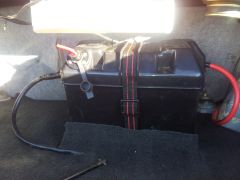 Battery in trunk